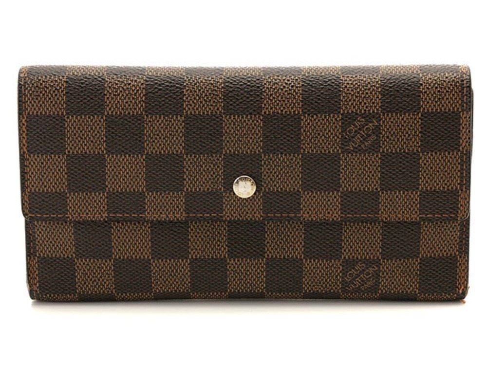 LOUIS VUITTON Tri fold Long Wallet Portefeuille International Damier ET